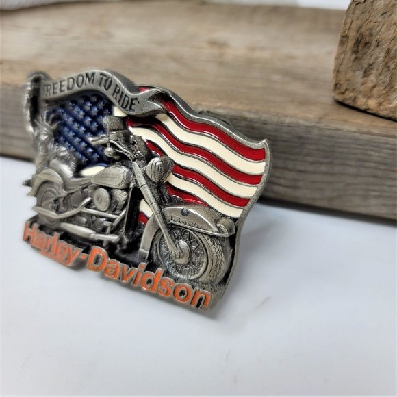 Harley Davidson 1991 Belt Buckle Baron Freedom To Ride U.S.A. H408 Rare - Picture 3 of 10